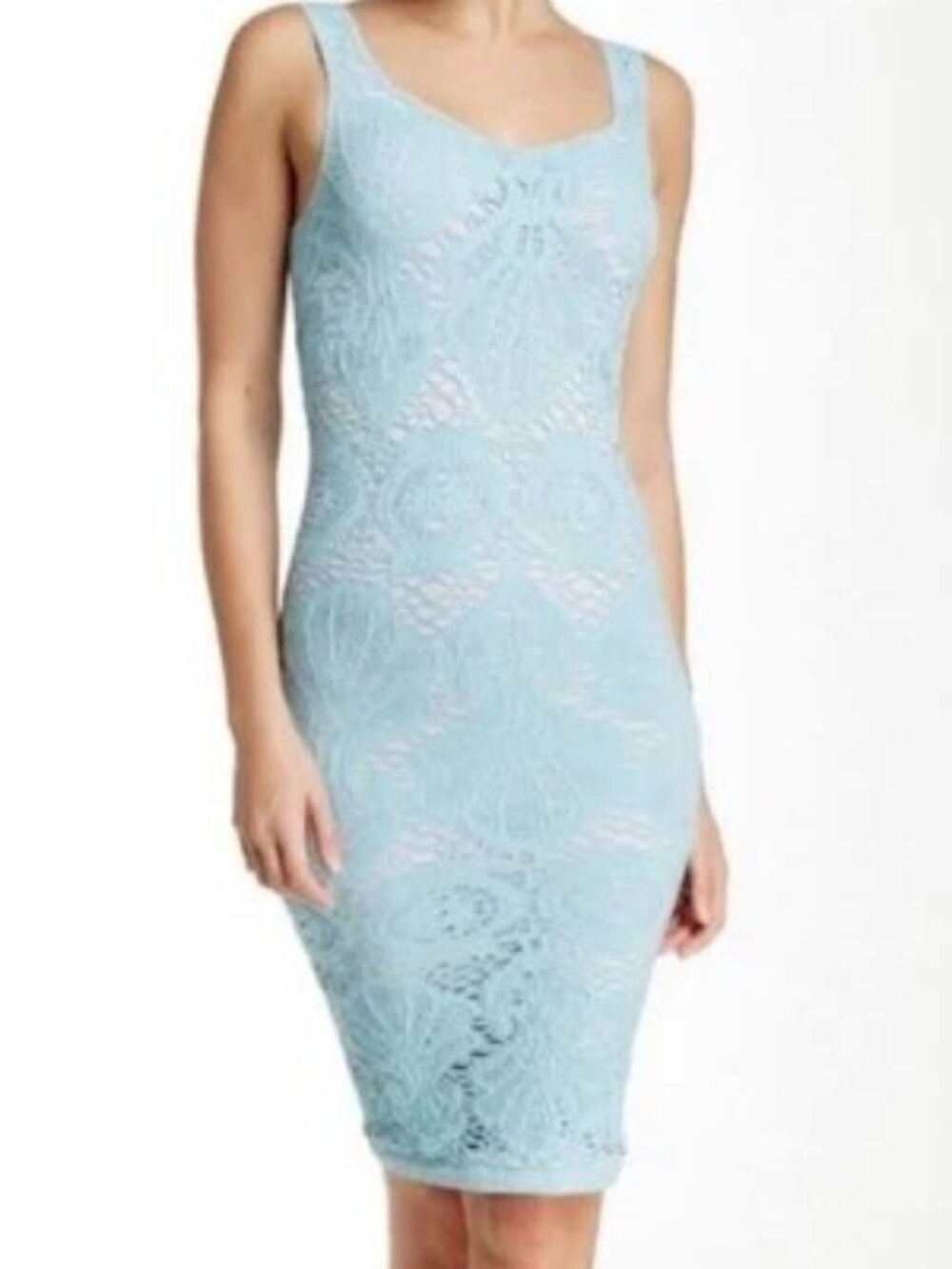 NWT Intimately Free People ice blue lacy dress, size M/L